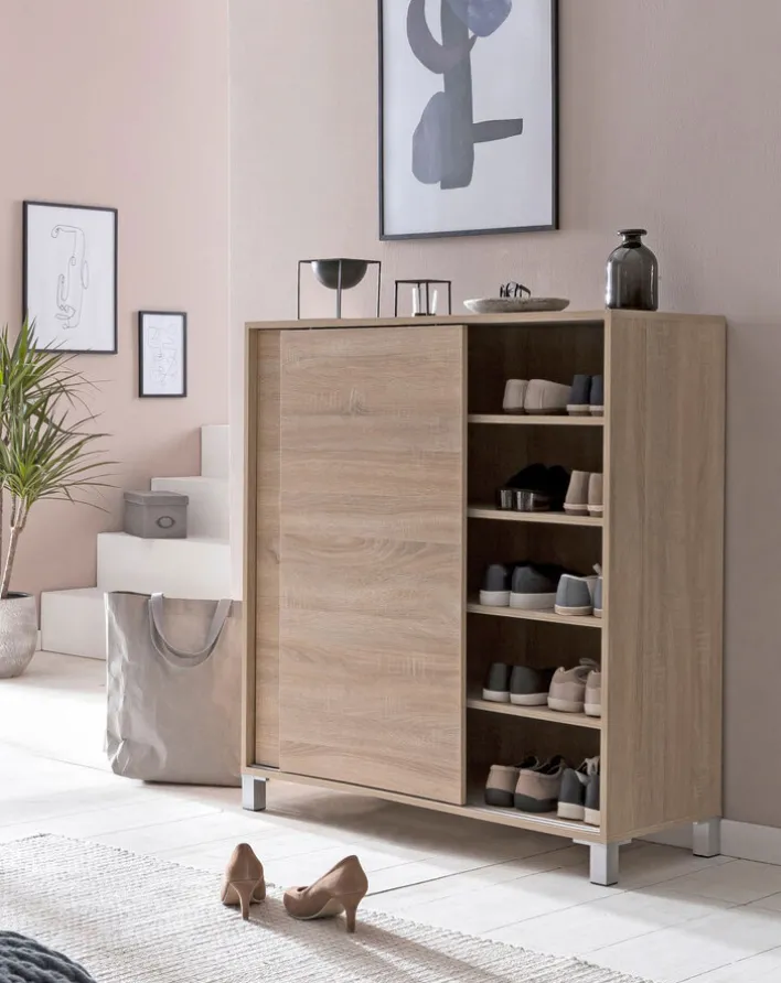 Schuhschrank 100 x 108 cm Sonoma Eiche braun