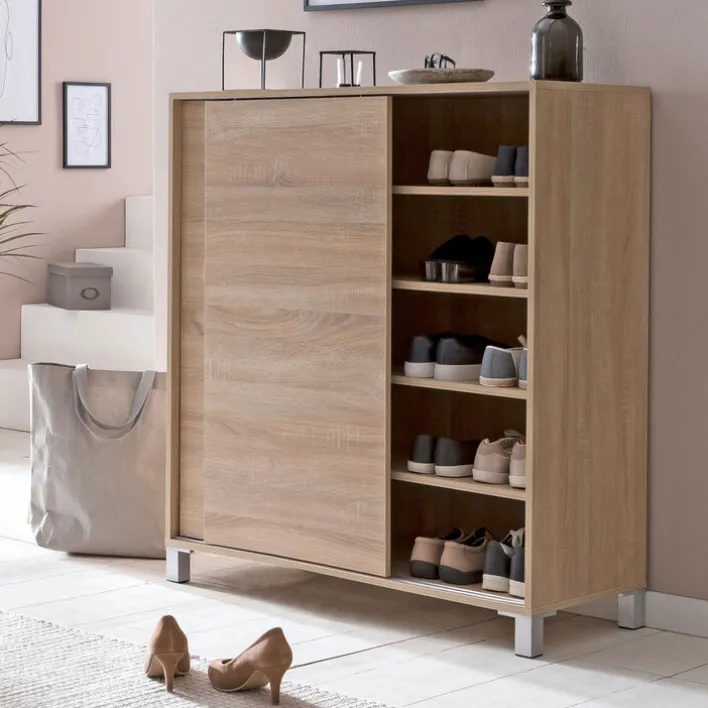 Schuhschrank 100 x 108 cm Sonoma Eiche braun