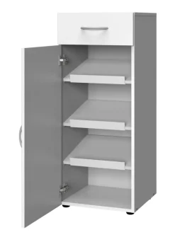 Schuhschrank 40 x 98 x 40 cm Holznachbildung weiß