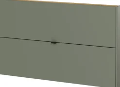 Schuhschrank AMECA 140 x 83 x 18 cm taupegrün/braun