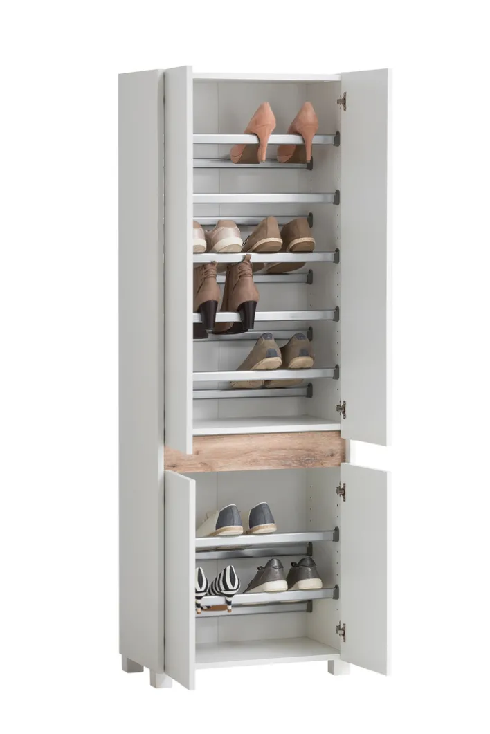 Schuhschrank COSMO 57 x 165 cm weiß