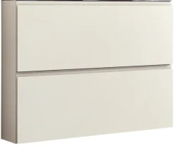 Schuhschrank GARDASEE 22 x 110 x 81 cm Holznachbildung sand