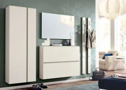 Schuhschrank GARDASEE 22 x 110 x 81 cm Holznachbildung sand