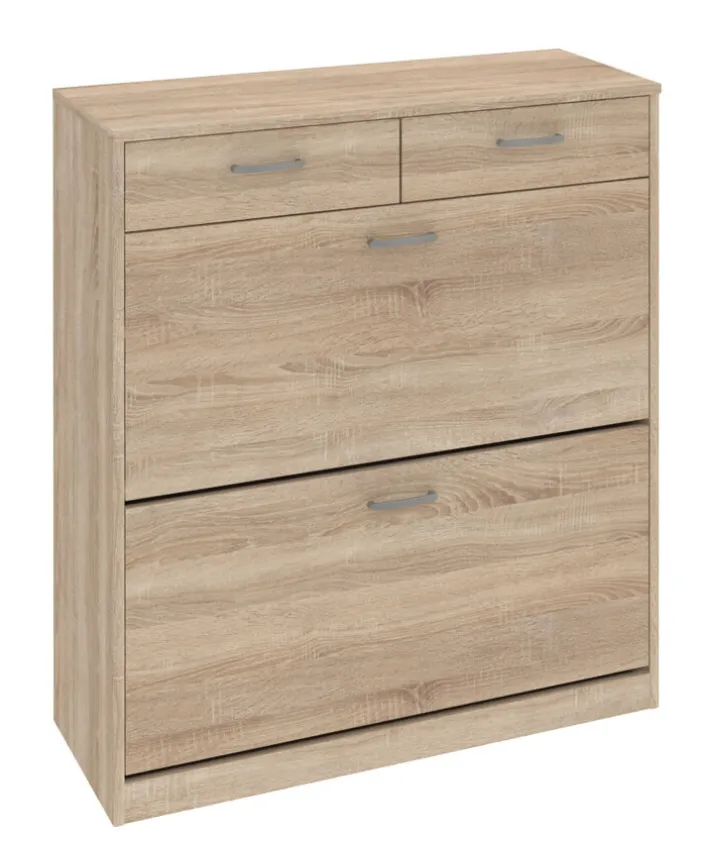 Schuhschrank MEGA SOFT 87 x 98 cm Eiche sägerau