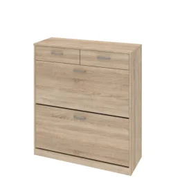 Schuhschrank MEGA SOFT 87 x 98 cm Eiche sägerau