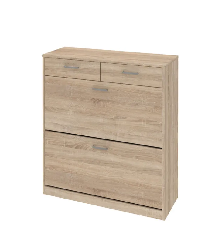 Schuhschrank MEGA SOFT 87 x 98 cm Eiche sägerau