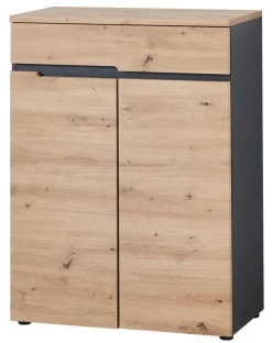 Schuhschrank MEMPHIS 80 x 107 cm Artisan Eiche/ Graphitgrau