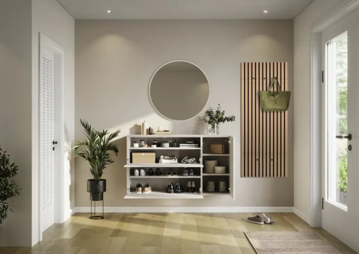 Schuhschrank MINEO 137 x 78 cm kaschmir-grau