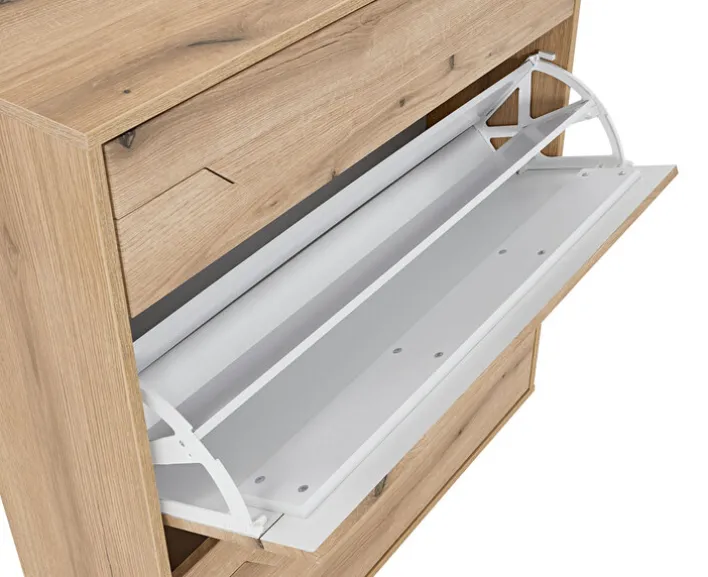 Schuhschrank PERADO 94 x 100 cm braun-Eiche Evoke Dekor