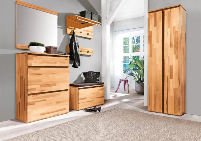 Schuhschrank POUR 80 x 107 cm Kernbuche massiv