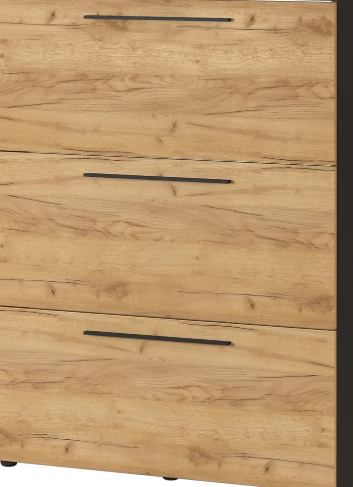 Schuhschrank SARAH 100 x 129 cm Braun/Graphit