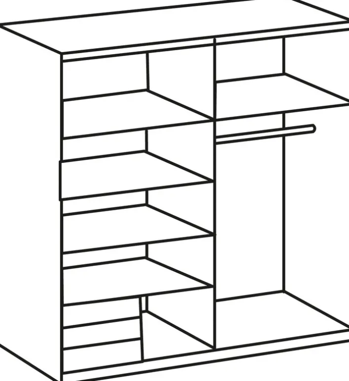 Schwebetürenschrank EMDEN 180 x 198 cm braun/ grau