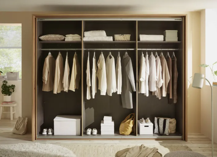 Schwebetürenschrank SIMADA braun/ grün