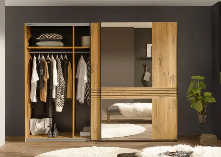 Schwebetürenschrank TRATTINO braun