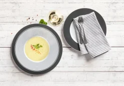 Seltmann Weiden Dessertteller NO LIMITS 6er Set anthrazit/ weiß