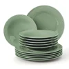 Seltmann Weiden Tafelservice BEAT COLOR GLAZE 12-teilig salbeigrün