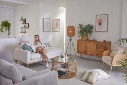 Sessel GLORIA Rattan Natur /weiß