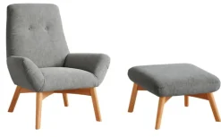 Sessel Set INGA 2-teilig Picasso silbergrau