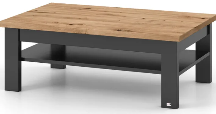 set one by Musterring Couchtisch YORK 65 anthrazit /Eiche Artisan