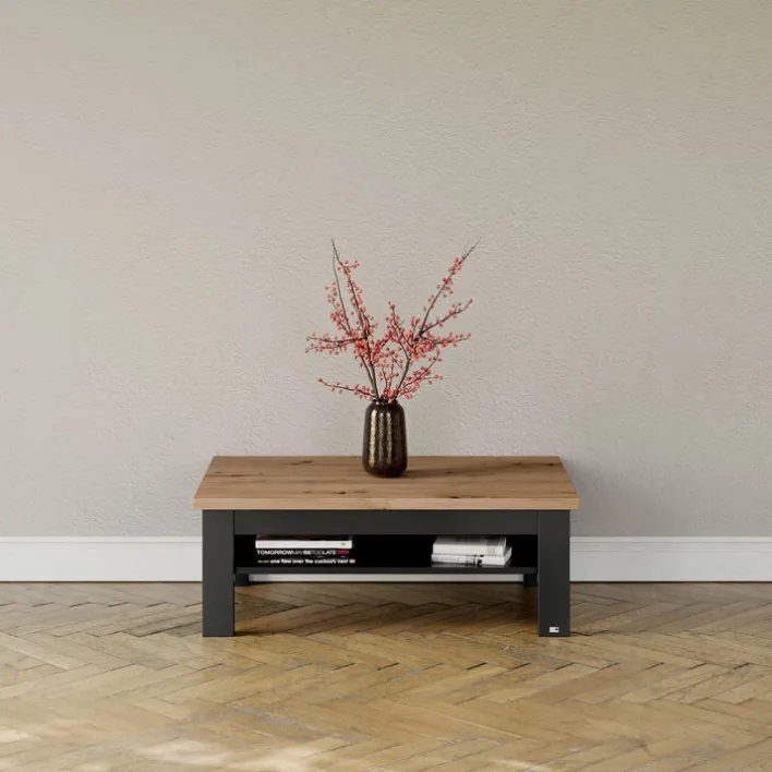 set one by Musterring Couchtisch YORK 65 anthrazit /Eiche Artisan