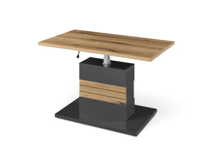 Set one by Musterring Couchtisch QUINCY 95x48-68 cm Anthrazit/Coast Evoke Eiche