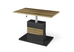 Set one by Musterring Couchtisch QUINCY 95x48-68 cm Anthrazit/Coast Evoke Eiche