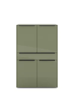 Set one by Musterring Highboard RENO 92x140 cm olivgrün