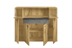 set one by Musterring Highboard DELTONA 154x122 cm Eiche Artisan Dekor / Sandstein