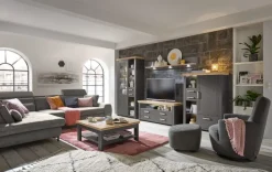 set one by Musterring Lowboard YORK 32 anthrazit /Eiche Artisan