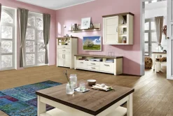 set one by Musterring Lowboard YORK 200x63 cm weiß/braun