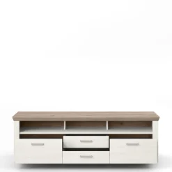 set one by Musterring Lowboard YORK 200x63 cm weiß/braun