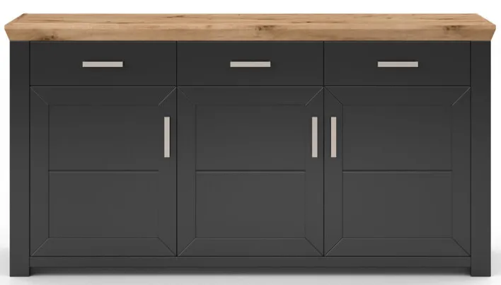 set one by Musterring Sideboard YORK 52 anthrazit /Eiche Artisan