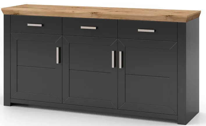 set one by Musterring Sideboard YORK 52 anthrazit /Eiche Artisan