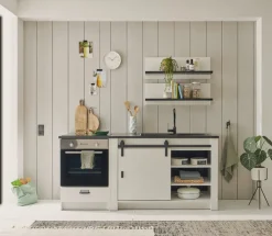 SHERWOOD Küche Kombi K Pinie Weiß/Anthrazit