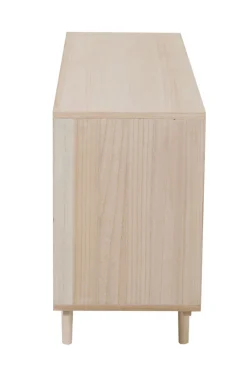 Sideboard 100 x 65 cm Braun/ Rattan