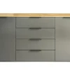 Sideboard 187 x 83 cm grau/braun