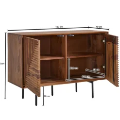Sideboard 100 x 71 cm Sheesham massiv