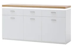 Sideboard AARON weiß/ braun