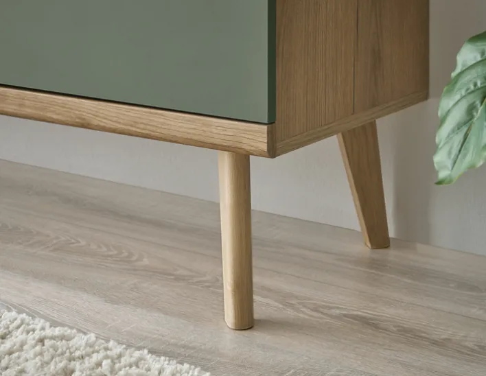 Sideboard ALVA 160 x 83 cm Salbeifarbig/braun