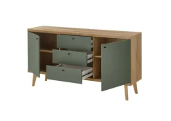 Sideboard ALVA 160 x 83 cm Salbeifarbig/braun