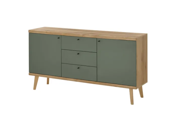 Sideboard ALVA 160 x 83 cm Salbeifarbig/braun