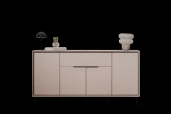 Sideboard ARONA 175 x 90 cm sandfarben/schwarz