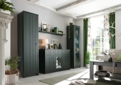 Sideboard ASCOT 130 x 86 cm grün/goldfarbig