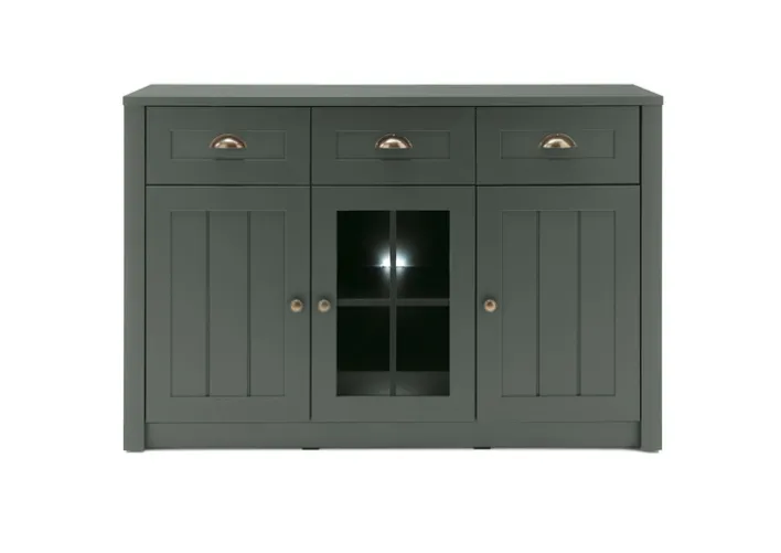 Sideboard ASCOT 130 x 86 cm grün/goldfarbig