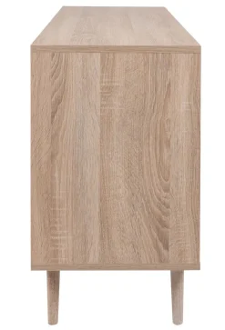 Sideboard BALI 150 x 71 cm Sonoma Eiche/ Rafia Geflecht