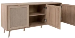 Sideboard BALI 150 x 71 cm Sonoma Eiche/ Rafia Geflecht