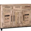 Sideboard CHASE 130 x 86 cm Mango massiv/schwarz