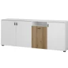 Sideboard HUDSON 200 x 80 cm weiß/braun