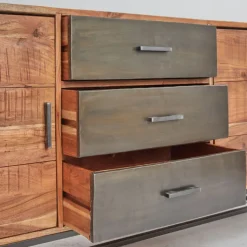 Sideboard JOHNSON 175 x 77 x 40 cm in Braun/Grau