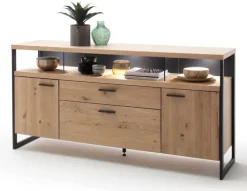 Sideboard LANTANA Balkeneiche Bianco /anthrazit